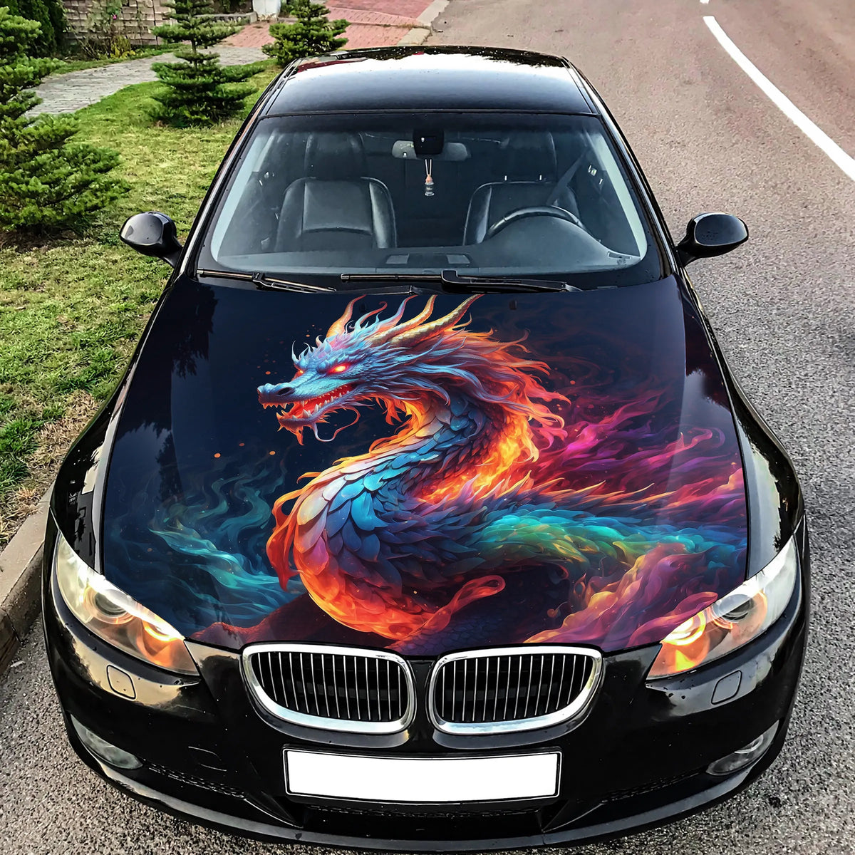 Colorful Dragon Hood Wrap – Custom Vinyl Decal for Cars, Trucks & SUVs