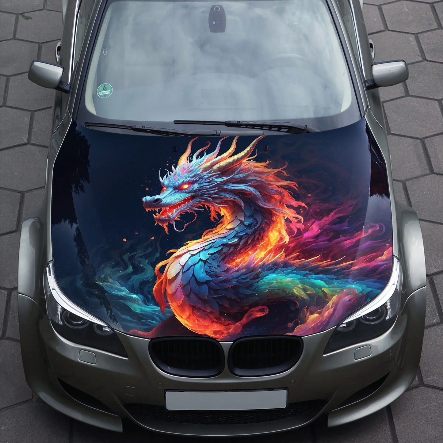 Colorful Dragon Hood Wrap – Custom Vinyl Decal for Cars, Trucks & SUVs