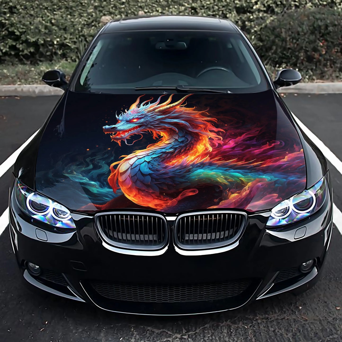 Colorful Dragon Hood Wrap – Custom Vinyl Decal for Cars, Trucks & SUVs