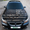 Cracked American Flag Hood Wrap Graphic – Custom Vinyl Decal for Cars, Trucks & SUVs