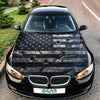 Cracked American Flag Hood Wrap Graphic – Custom Vinyl Decal for Cars, Trucks & SUVs