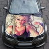 Cute Blonde Girl Hood Wrap – Custom Vinyl Decal for Cars, Trucks & SUVs