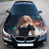 Cute Blonde Girl Hood Wrap – Custom Vinyl Decal for Cars, Trucks & SUVs
