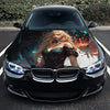 Cute Blonde Girl Hood Wrap – Custom Vinyl Decal for Cars, Trucks & SUVs