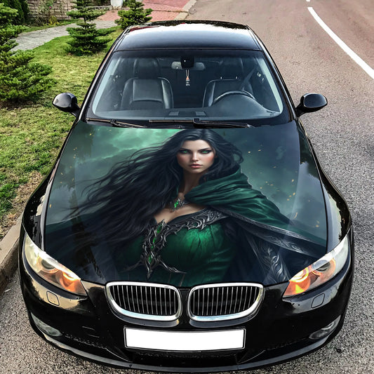 Cute Elf Girl Hood Wrap – Custom Vinyl Decal for Cars, Trucks & SUVs