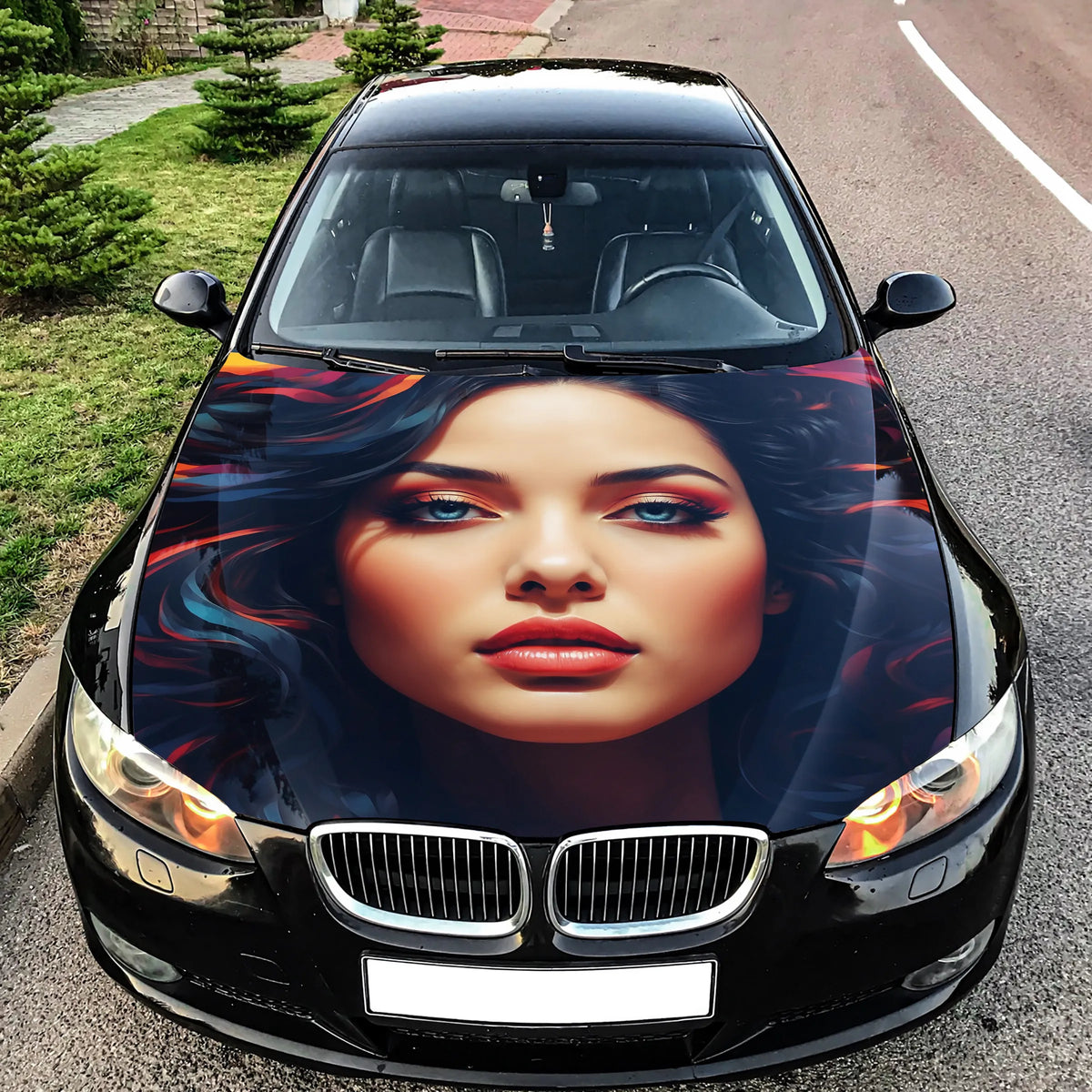 Cute Girl Hood Wrap – Custom Vinyl Decal for Cars, Trucks & SUVs