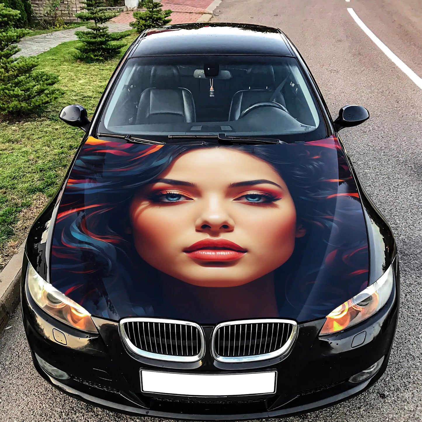 Cute Girl Hood Wrap – Custom Vinyl Decal for Cars, Trucks & SUVs