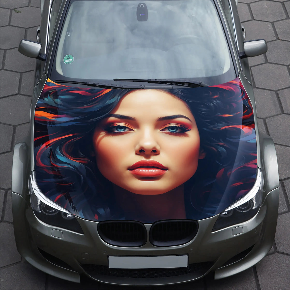 Cute Girl Hood Wrap – Custom Vinyl Decal for Cars, Trucks & SUVs