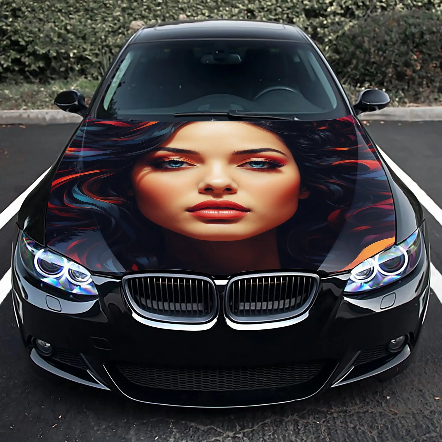 Cute Girl Hood Wrap – Custom Vinyl Decal for Cars, Trucks & SUVs