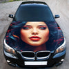 Cute Girl Colorful Hood Wrap – Custom Vinyl Decal for Cars, Trucks & SUVs