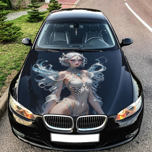 Cute Sexy Girl Hood Wrap – Custom Vinyl Decal for Cars, Trucks & SUVs