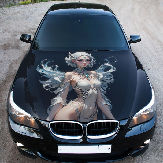Cute Sexy Girl Hood Wrap – Custom Vinyl Decal for Cars, Trucks & SUVs