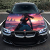 Cyberpunk Anime Girl Hood Wrap – Custom Vinyl Decal for Cars, Trucks & SUVs