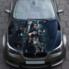 Cyberpunk Girl Hood Wrap – Custom Vinyl Decal for Cars, Trucks & SUVs