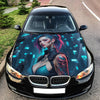 Cyberpunk Girl Tattoo Hood Wrap – Custom Vinyl Decal for Cars, Trucks & SUVs
