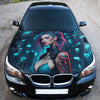Cyberpunk Girl Tattoo Hood Wrap – Custom Vinyl Decal for Cars, Trucks & SUVs
