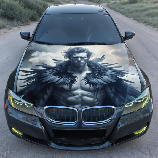 Dark Angel Warrior Hood Wrap – Custom Vinyl Decal for Cars, Trucks & SUVs