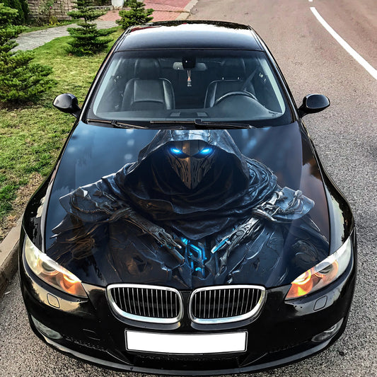 Dark Knight Hood Wrap – Custom Vinyl Decal for Cars, Trucks & SUVs
