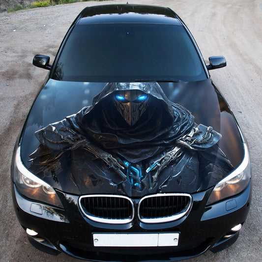 Dark Knight Hood Wrap – Custom Vinyl Decal for Cars, Trucks & SUVs