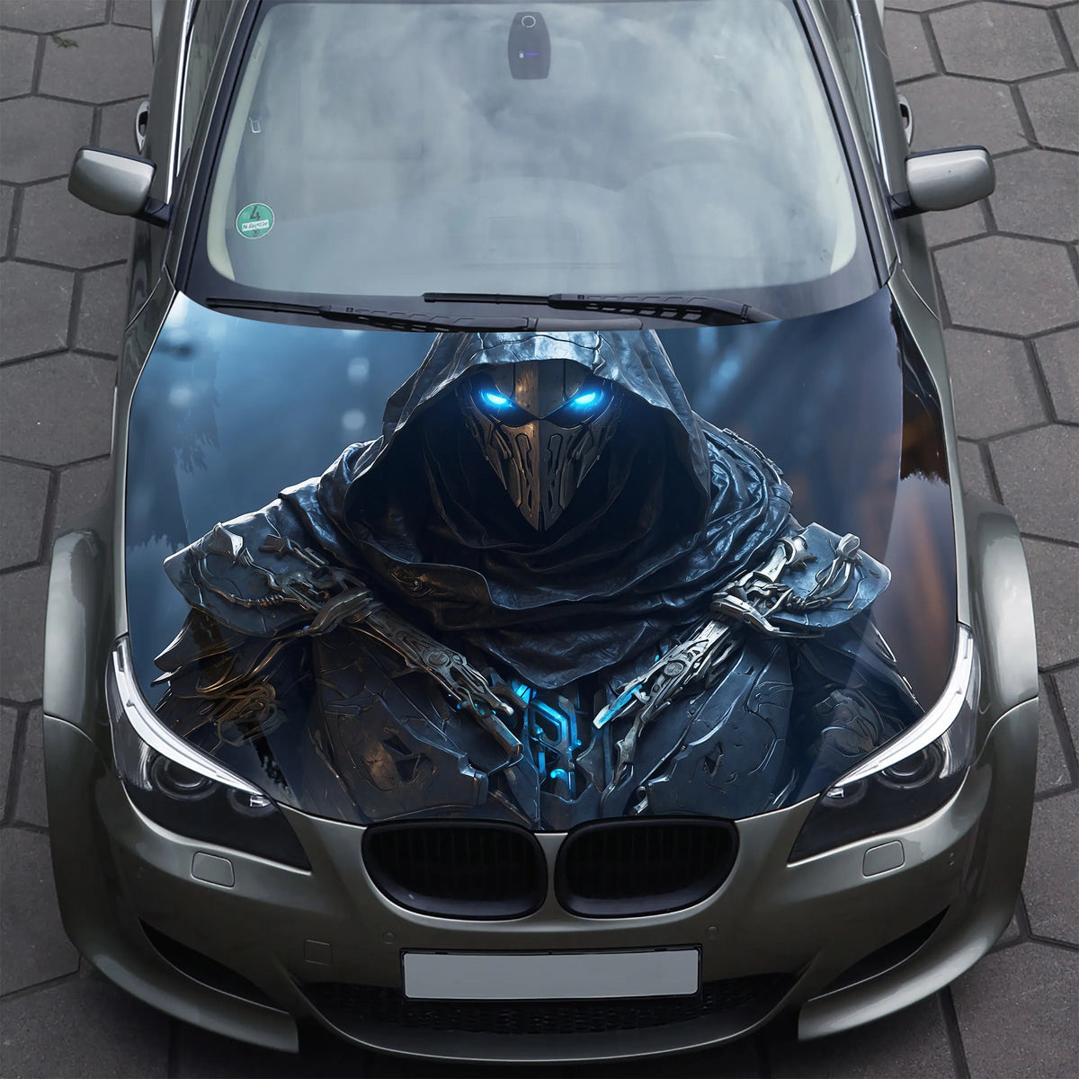 Dark Knight Hood Wrap – Custom Vinyl Decal for Cars, Trucks & SUVs