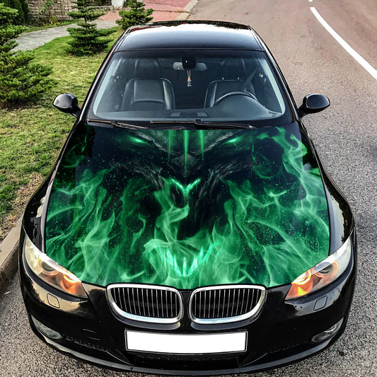 Demon Flames Hood Wrap – Custom Vinyl Decal for Cars, Trucks & SUVs