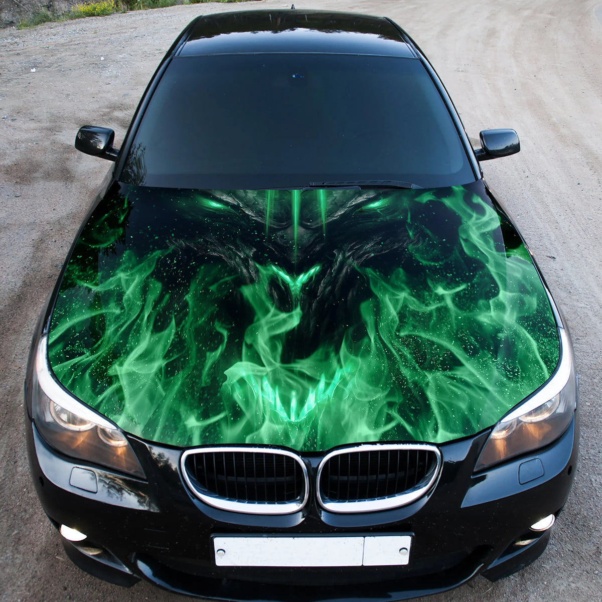 Demon Flames Hood Wrap – Custom Vinyl Decal for Cars, Trucks & SUVs