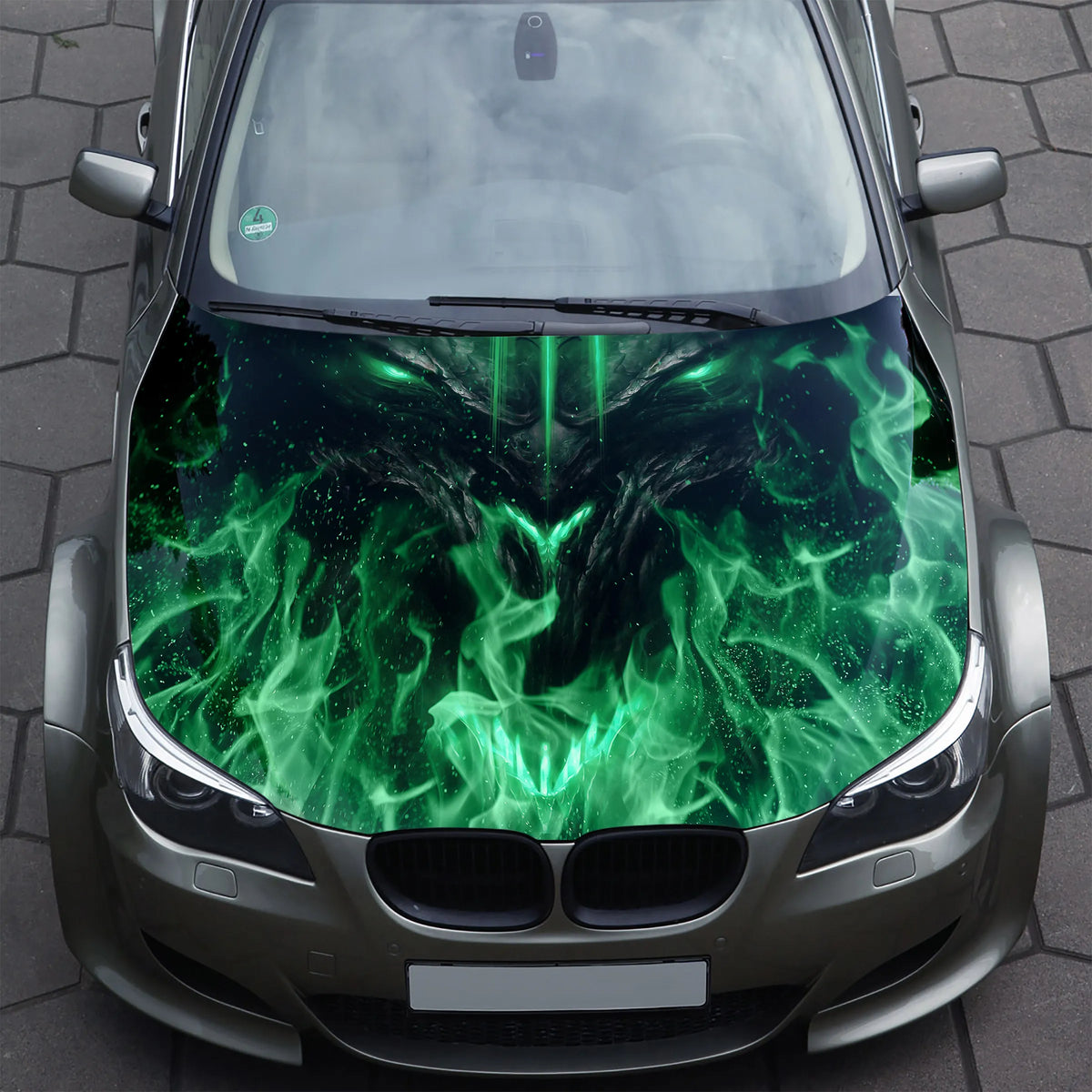 Demon Flames Hood Wrap – Custom Vinyl Decal for Cars, Trucks & SUVs
