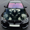 Demonic Bat Flames Hood Wrap – Custom Vinyl Decal for Cars, Trucks & SUVs