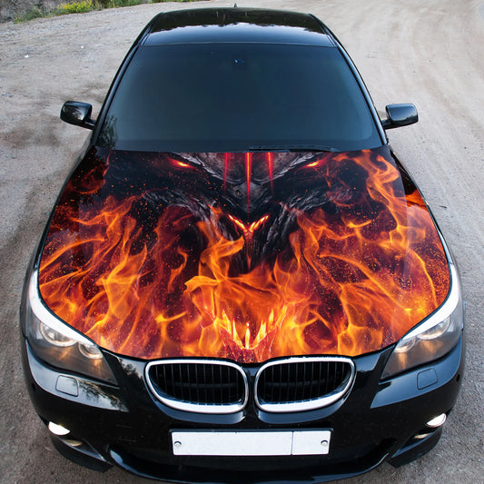 Devil Flames Hood Wrap – Custom Vinyl Decal for Cars, Trucks & SUVs