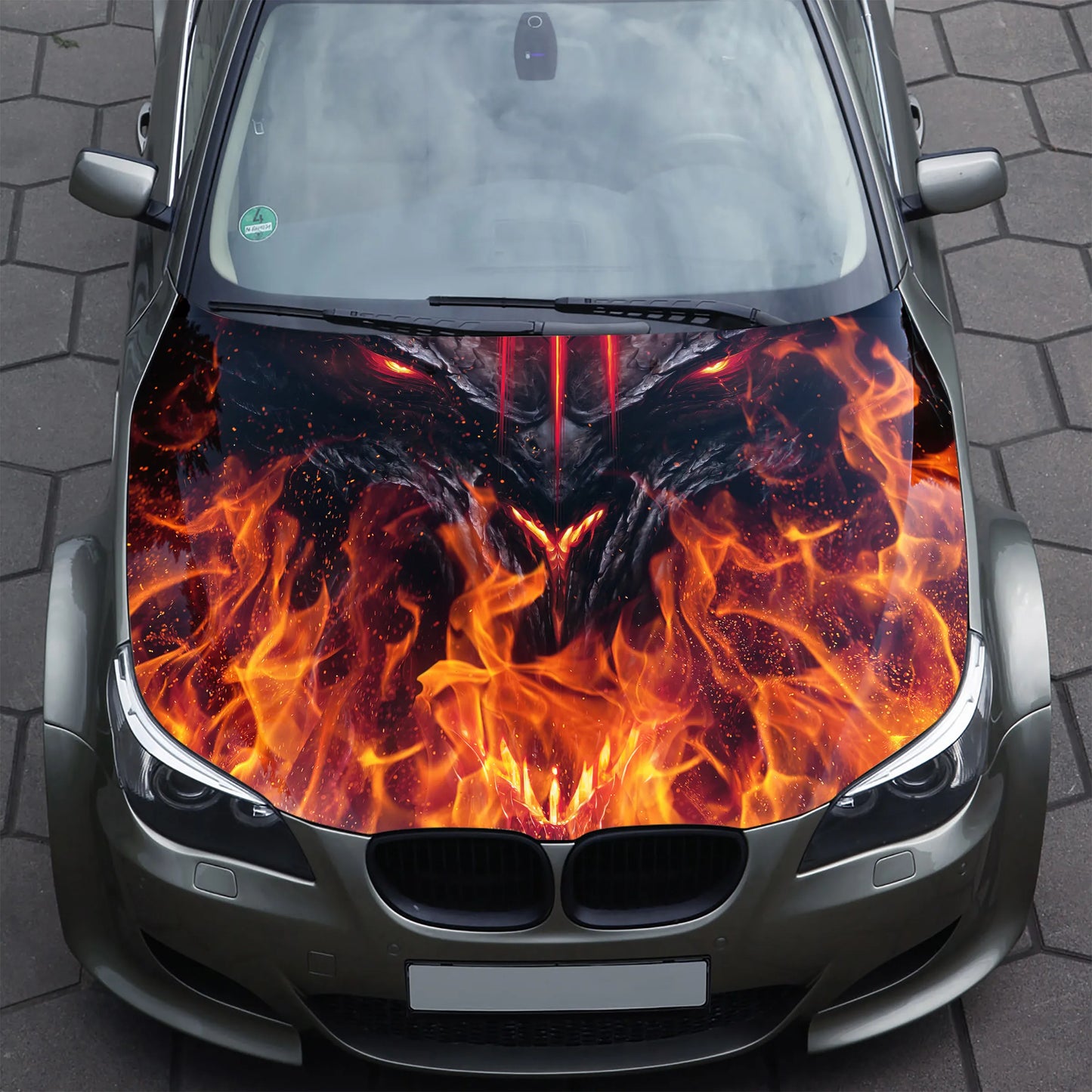 Devil Flames Hood Wrap – Custom Vinyl Decal for Cars, Trucks & SUVs
