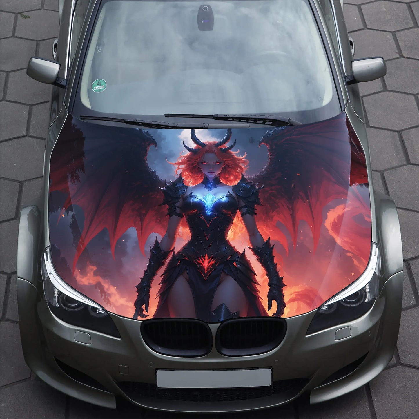 Devil Girl Hood Wrap – Custom Vinyl Decal for Cars, Trucks & SUVs