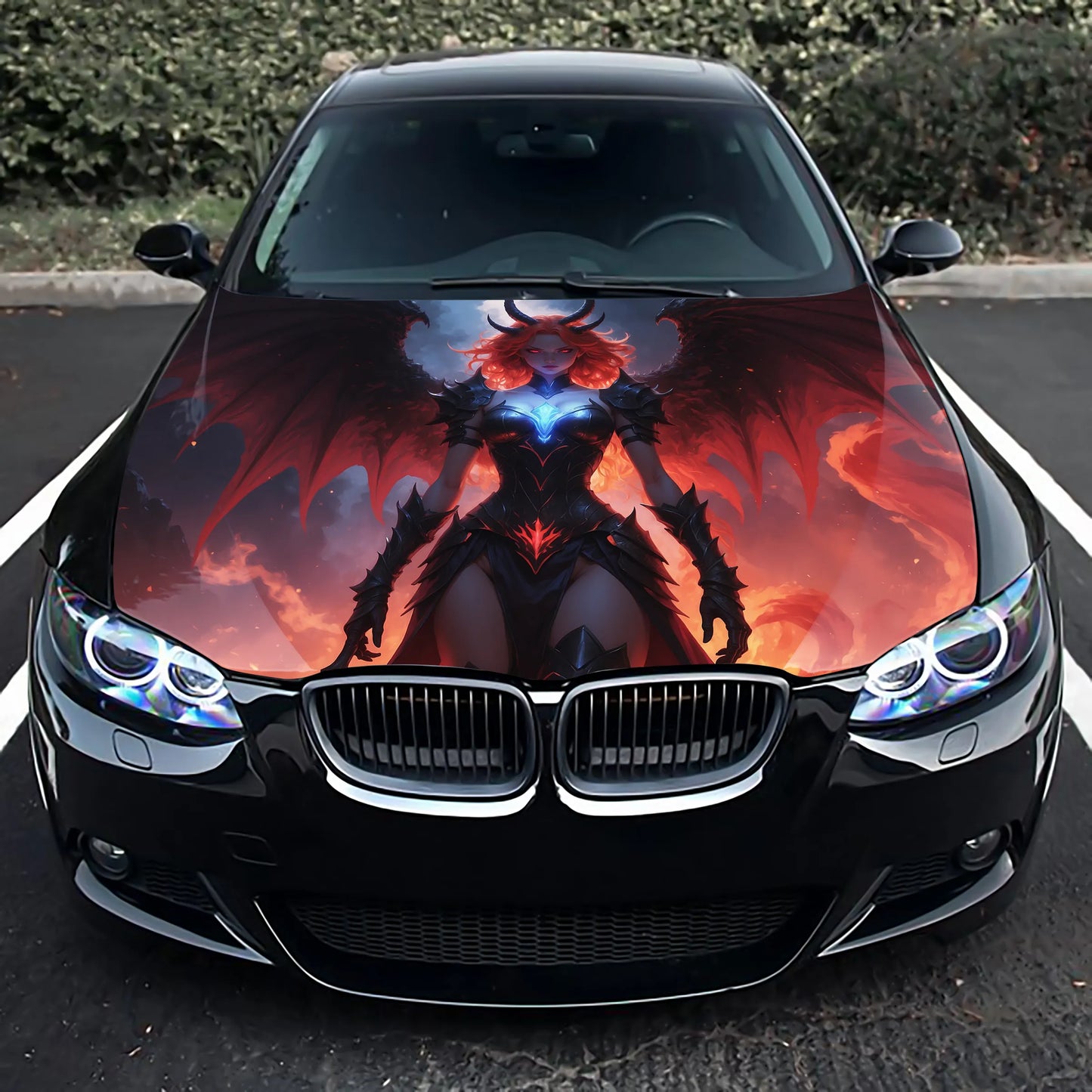 Devil Girl Hood Wrap – Custom Vinyl Decal for Cars, Trucks & SUVs