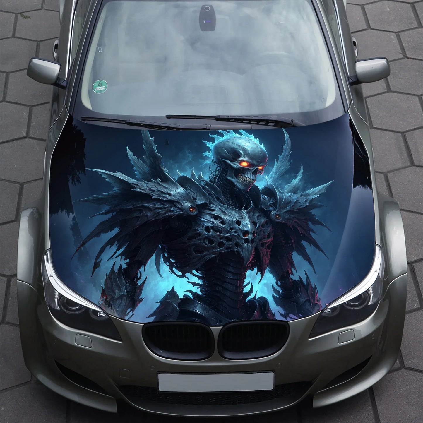 Dragon Skull Head Hood Wrap – Custom Vinyl Decal for Cars, Trucks & SUVs, X