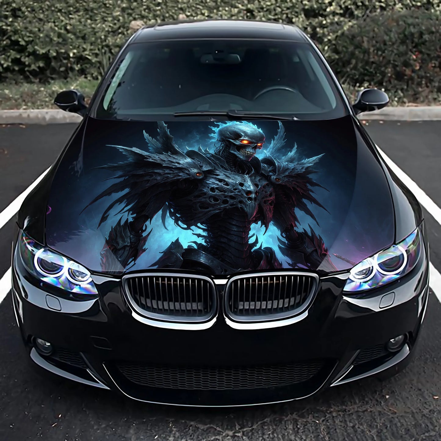 Dragon Skull Head Hood Wrap – Custom Vinyl Decal for Cars, Trucks & SUVs, X