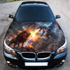 Dragon vs Wolf Hood Wrap Graphic – Custom Vinyl Decal for Cars, Trucks & SUVs
