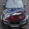 Dragons Battle Car Hood Wrap, custom car hood wrap, car hood decal, car hood sticker, hood wrap for cars, truck hood wrap, bonnets