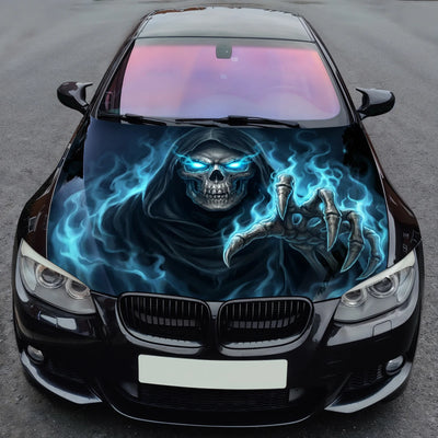 Electric Blue Reaper Hood Wrap