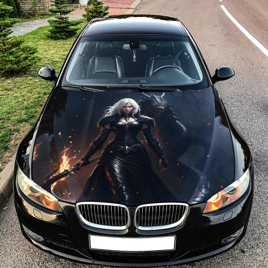 Evil Dragon Tamer Hood Wrap – Custom Vinyl Decal for Cars, Trucks & SUVs