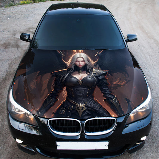 Evil Girl Hood Wrap – Custom Vinyl Decal for Cars, Trucks & SUVs vinyl