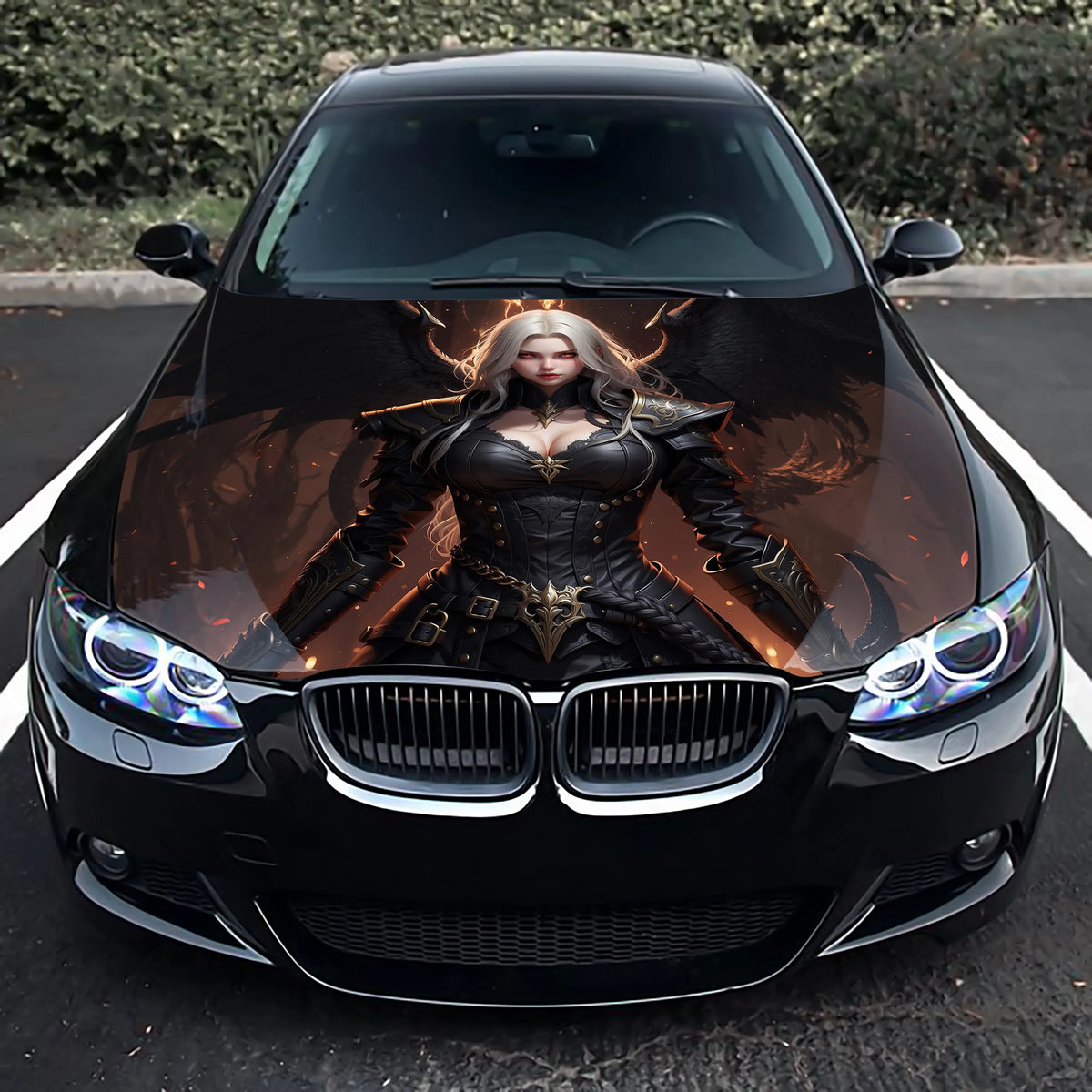 Evil Girl Hood Wrap – Custom Vinyl Decal for Cars, Trucks & SUVs vinyl