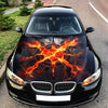 Fiery Pentagram Hood Hood Wrap Graphic – Custom Vinyl Decal for Cars, Trucks & SUVs