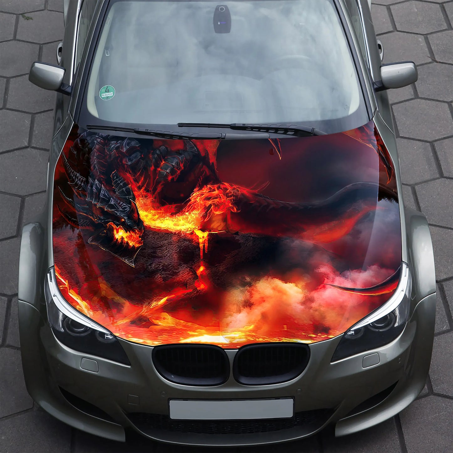 Fire Dragon Hood Wrap – Custom Vinyl Decal for Cars, Trucks & SUVs