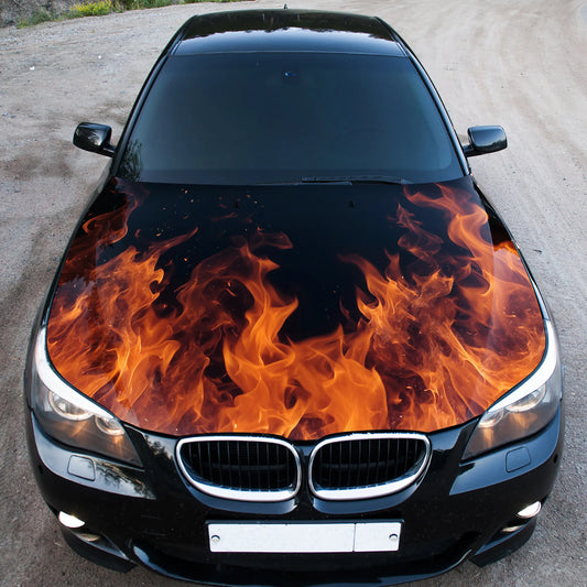 Fire Flames Hood Wrap – Custom Vinyl Decal for Cars, Trucks & SUVs