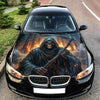 Fire Grim Reaper Hood Wrap Graphic – Custom Vinyl Decal for Cars, Trucks & SUVs