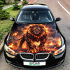 Fire Lion Car Hood Wrap Graphic – Custom Vinyl Decal for Cars, Trucks & SUVs