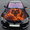 Fire Wolf Face Hood Wrap Graphic – Custom Vinyl Decal for Cars, Trucks & SUVs
