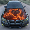 Fire Wolf Face Hood Wrap Graphic – Custom Vinyl Decal for Cars, Trucks & SUVs