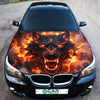 Flame Wolf Car Hood Wrap Graphic – Custom Vinyl Decal for Cars, Trucks & SUVs