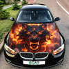 Flame Wolf Car Hood Wrap Graphic – Custom Vinyl Decal for Cars, Trucks & SUVs
