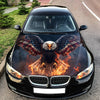 Flaming Eagle Hood Hood Wrap Graphic – Custom Vinyl Decal for Cars, Trucks & SUVs